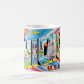  Greetings from Chicago Crazy Colorful Mug Kaffeetasse (Mittel)