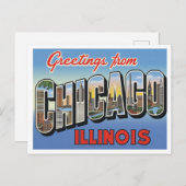 Greetings from Chicago IL Postkarte (Vorne/Hinten)