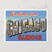Greetings from Chicago IL Postkarte (Vorderseite)