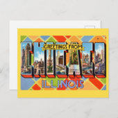 Greetings from Chicago Postcard Postkarte (Vorne/Hinten)