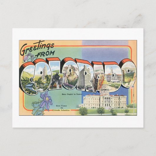 Greetings from Colorado Postkarte (Vorderseite)