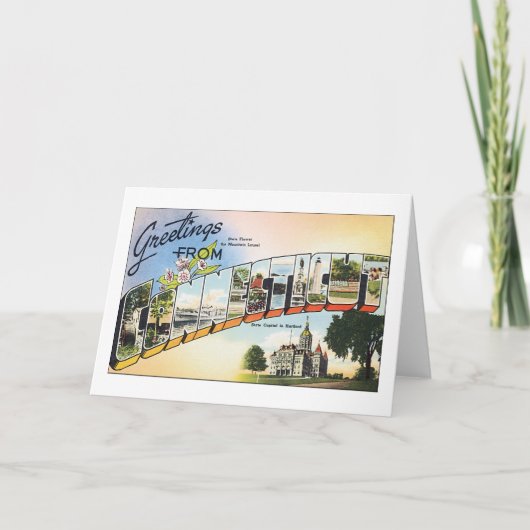 Greetings from Connecticut Karte (Vorderseite)