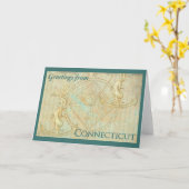 Greetings from Connecticut Karte (Gelbe Blume)