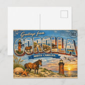 Greetings from Corolla Postkarte (Vorne/Hinten)