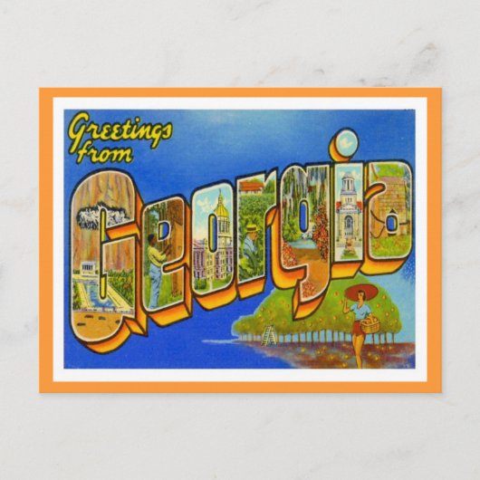 Greetings From Georgia Postkarte (Vorderseite)