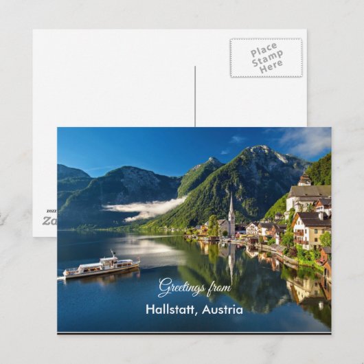 Greetings from Hallstatt, Austria Postkarte (Vorne/Hinten)