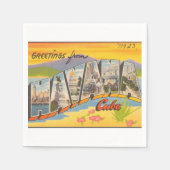 Greetings From Havana Cuba Serviette (Vorderseite)
