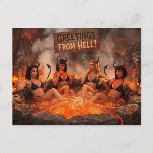 Greetings From HELL Postkarte (Vorderseite)
