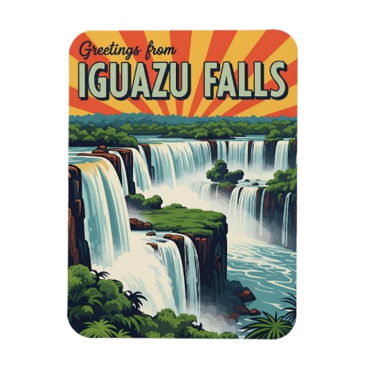 Greetings from Iguazu Falls Magnet (Vertikal)