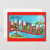 Greetings from Illinois Postkarte (Vorne/Hinten)