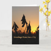 Greetings From Iowa City, Soybeans All Occasions Karte (Gelbe Blume)