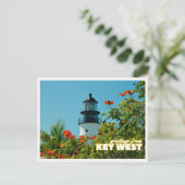 Greetings from Key West Florida Retro Lighthouse Postkarte (Stehend Vorderseite)