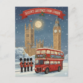 Greetings from London Christmas Card Postkarte