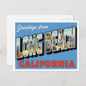 Greetings from Long Beach CA Postkarte (Vorne/Hinten)