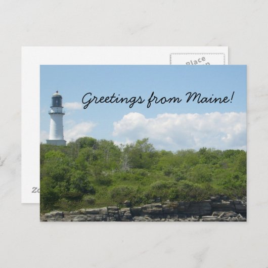 Greetings from Maine Postcard Postkarte (Vorne/Hinten)