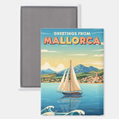 Greetings from Mallorca Spain Travel Magnet (Vorderseite/Rückseite)