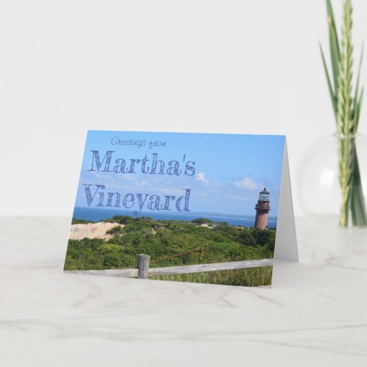 Greetings from Martha's Vineyard Greeting Card Karte (Vorderseite)
