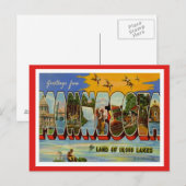 Greetings From Minnesota Postkarte (Vorne/Hinten)
