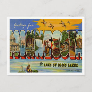 Greetings From Minnesota Postkarte