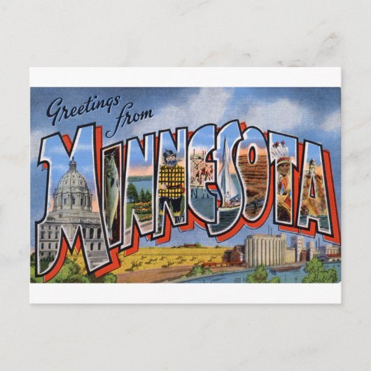 Greetings From Minnesota Postkarte (Vorderseite)