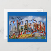 Greetings From Minnesota Postkarte (Vorne/Hinten)