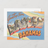 Greetings From Nassau Bahamas Postkarte (Vorne/Hinten)