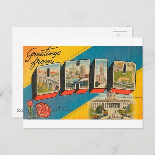 Greetings From Ohio Postkarte (Vorne/Hinten)