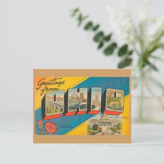 Greetings From Ohio Postkarte (Stehend Vorderseite)