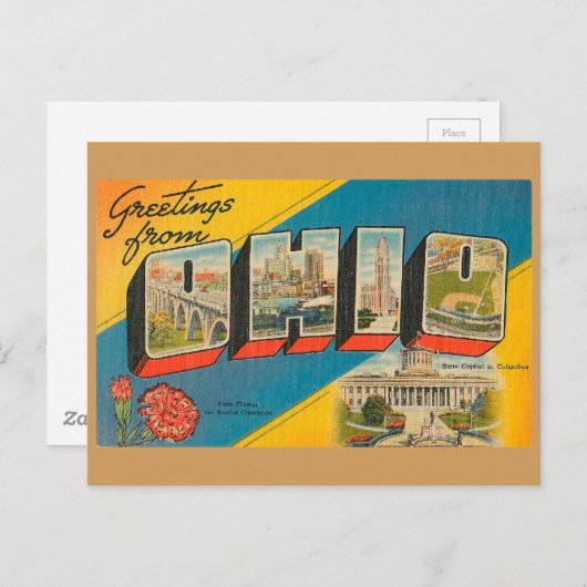 Greetings From Ohio Postkarte (Vorne/Hinten)