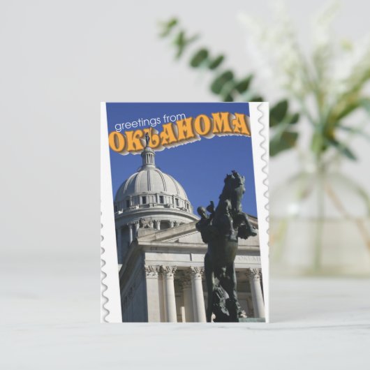 Greetings from Oklahoma Postkarte (Stehend Vorderseite)