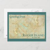 Greetings from Rhode Island the ocean state Postkarte (Vorne/Hinten)