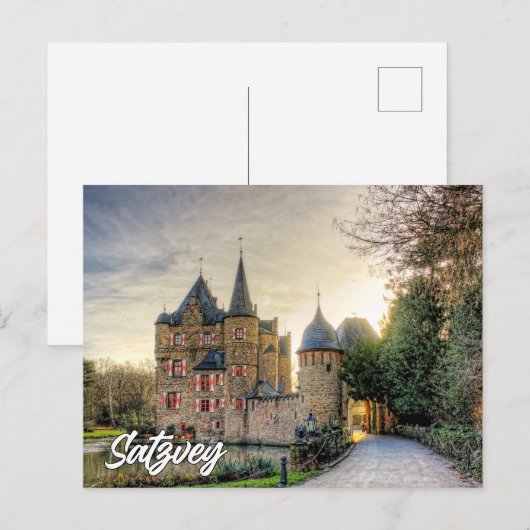 Greetings From Satzvey Castle, Germany Postkarte (Vorne/Hinten)