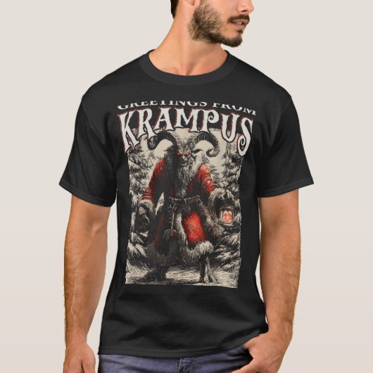 Greetings From Ss Vom Krampus Festive Horror Chris T-Shirt (Vorderseite)
