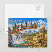 Greetings From State Postcard  Postkarte (Vorne/Hinten)