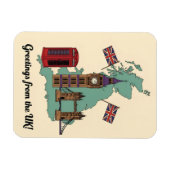 Greetings from the UK British Landmarks Travel Magnet (Horizontal)