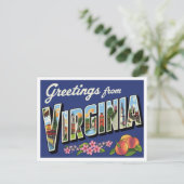 Greetings from Virginia Postkarte (Stehend Vorderseite)