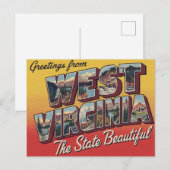 Greetings from West Virginia Postkarte (Vorne/Hinten)