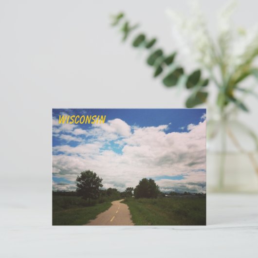Greetings from Wisconsin! Postkarte (Stehend Vorderseite)