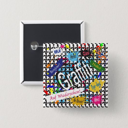 Greetings Graffiti Button (Vorne & Hinten)