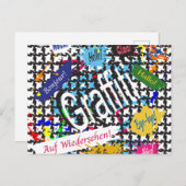 Greetings Graffiti Feiertagspostkarte (Vorne/Hinten)