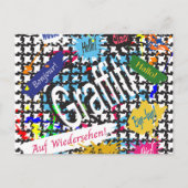 Greetings Graffiti Feiertagspostkarte (Vorderseite)