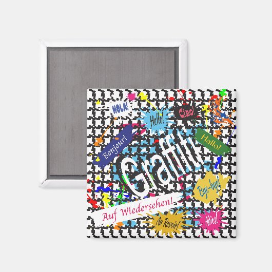 Greetings Graffiti Magnet (Vorderseite/Rückseite)