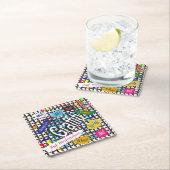 Greetings Graffiti Rechteckiger Pappuntersetzer (Vor Ort)