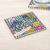 Greetings Graffiti Rechteckiger Pappuntersetzer (angewinkelt)