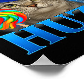 Greetings Huzz Funny Cat Meme Design For Men Women Poster (Ecke)