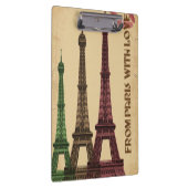 Greetings Paris Frankreich Klemmbrett (Rechts)