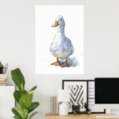 Greetings White Duck Poster (Heimbüro)