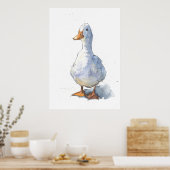 Greetings White Duck Poster (Küche)