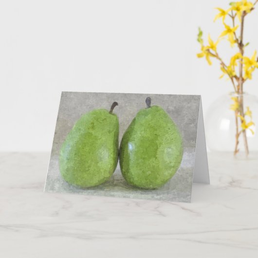 GREETKARTE: Birnen_ Karte (Gelbe Blume)