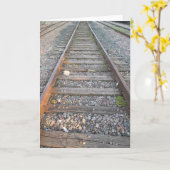 GREETKARTE: Eisenbahntracks_ Karte (Gelbe Blume)